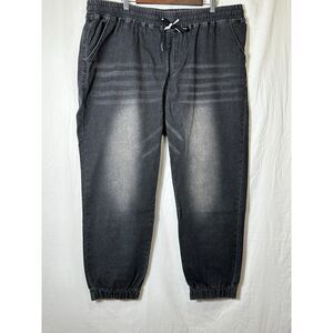 Manfinity Men's Black Denim Distressed Joggers Size 5X NWOT
